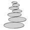 Stack of stones in balance. Abstract representation of emotional balance. Doodle style. Vector.