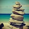 Stack of stones on a beach