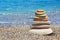 Stack of stones on beach