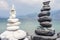 Stack of stones on the Hin nam beach, Lipe, Thailand
