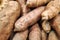 Stack of Sweet Potatoes on a market stall