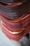 Stack of thin flexible copper plates for electric equipment