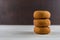 Stack of Three Rustic Donuts