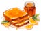 Stack Of Toast With Orange Jam