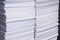 Stack of used paper for reuse