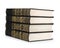 Stack of vintage books black with gold pattern