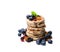 Stack of welsh cakes with dry berries and fresh blueberries iso
