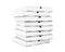 Stack of White Blank Cardboard Pizza Boxes. 3d Rendering