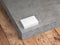 Stack of white Business Cards Mockup on the concrete background