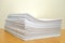 Stack of white journals