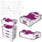 Stackable Retail Double Edge Box Internal measurement 29.3x 18.4+ 7.95 and Die-cut Pattern.