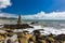 Stacked balancing rocks on the beach between Cairns and Port Dou