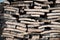 Stacked bark of cork oak