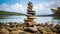 stacked cairns