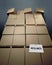 Stacked cartons of resumes