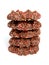 Stacked chocolate speckled christmas cookies