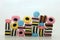 Stacked liquorice all sorts