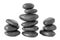 Stacked natural smooth grey stones in zen balance