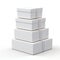 Stacked Package Boxes Isolated on White Background. Generative ai
