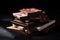 stacked paper wrapping of rich and creamy gourmet chocolate bars