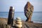 Stacked pebbles off the coast of Cape Giant