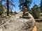 Stacked Rock Cairn in Sierra Nevada Mountains in California