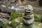 Stacked small stones