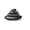 Stacked spa stones or massage rocks realistic vector illustration isolated.