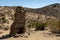 Stacked Stone Fireplace Stands Alone In The Hills of Joshua Tree