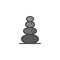 Stacked stones filled outline icon