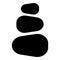 Stacked stones Stack stones Zen stone tower Spa stones stack icon black color vector illustration flat style image