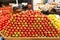 Stacked tomatoes in market