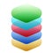 Stacked tower abstract server, HDD, hosting or building construction icon