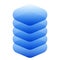 Stacked tower abstract server, HDD, hosting or building construction icon