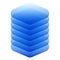 Stacked tower abstract server, HDD, hosting or building construction icon