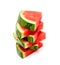 Stacked water melon slices