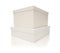 Stacked White Boxes with Lids Isolated