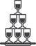 Stacked wine glasses illustration in minimal style