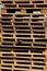 Stacked wooden pallets