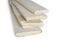 Stacking of white gypsum panels, drywall or plasterboard