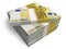 Stacks of 200 Euro banknotes