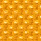Stacks of cent bucks gold coins vector seamless pattern. Isometric golden usd money chips eps10