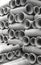 Stacks of Clay Drainage Pipes