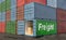 Stacks of Freight containers.