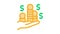 stacks of gold coins money Icon Animation