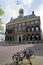 The Stadhuis Town Hall, dated from 1715, with its carillon and carvings, located on Hofplein Square in Leeuwarden