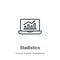 Stadistics outline vector icon. Thin line black stadistics icon, flat vector simple element illustration from editable social