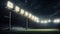 Stadium Floodlights against Dark Night Sky