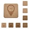 Stadium GPS map location wooden buttons