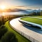 stadium reflection morning sunlight racetrack sky horizon evening arena grass highway dusk vehicle light screenshot cloud night